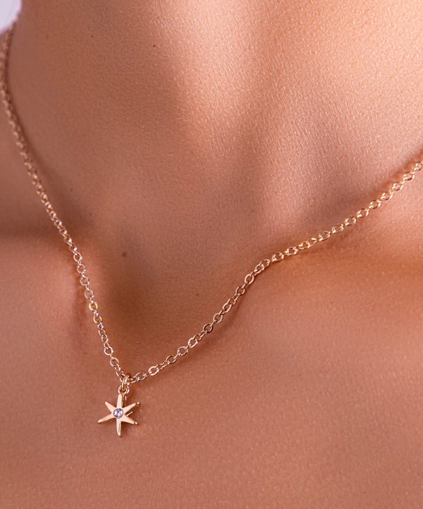 Colgante Estrella Dorado con cadena ajustable