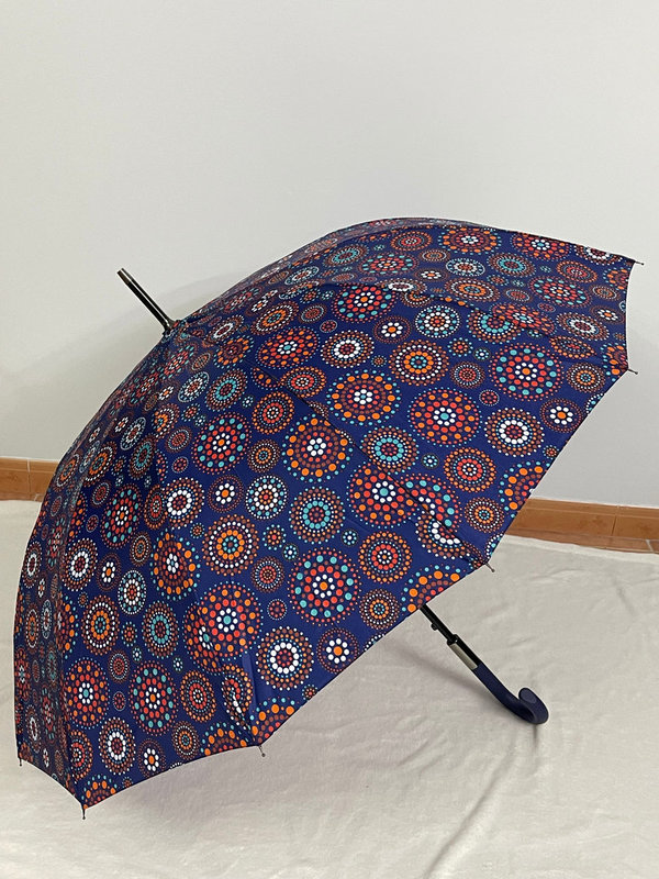 Paraguas De Bastón Flores